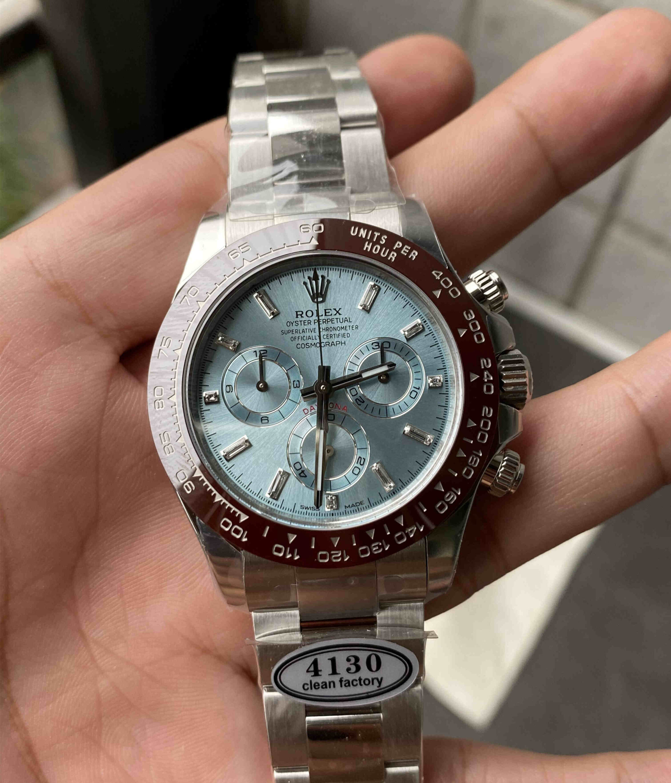 Clean Daytona 126506 Ice Blue – 40mm Platinum Daytona Replica